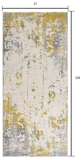 2? x 13? Gold and Gray Abstract Runner Rug