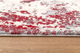 5? x 8? Red and Gray Modern Abstract Area Rug