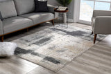 2? x 10? Cream and Gray Abstract Patches Runner Rug