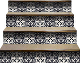 4" X 4" Black and White Quatro Peel and Stick Removable Tiles