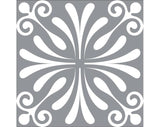 5" X 5" Gray and White Spire Peel and Stick Removable Tiles