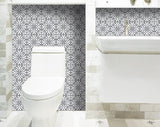 5" X 5" Gray and White Spire Peel and Stick Removable Tiles