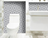 5" X 5" Gray and White Spire Peel and Stick Removable Tiles