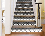 6" X 6" Black and White Tri Peel and Stick Tiles