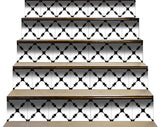 6" X 6" Black and White Tri Peel and Stick Tiles