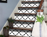 6" X 6" Black and White Tri Peel and Stick Tiles