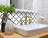 6" X 6" Black and White Tri Peel and Stick Tiles