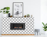 4" X 4" Dark Gray and White Tri Peel and Stick Tiles