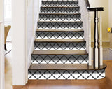 4" X 4" Dark Gray and White Tri Peel and Stick Tiles