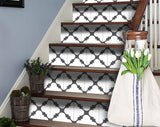 4" X 4" Dark Gray and White Tri Peel and Stick Tiles