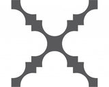 4" X 4" Dark Gray and White Tri Peel and Stick Tiles