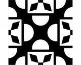 4" X 4" Black and White Coli Peel and Stick Tiles