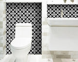 4" X 4" Black and White Coli Peel and Stick Tiles