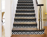 4" X 4" Black and White Coli Peel and Stick Tiles