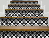 4" X 4" Black and White Coli Peel and Stick Tiles