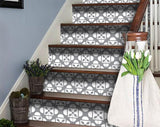 4" X 4" Light Gray and White Coli Peel and Stick Tiles