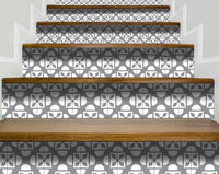 4" X 4" Light Gray and White Coli Peel and Stick Tiles