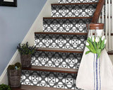 4" X 4" Dark Gray and White Coli Peel and Stick Tiles