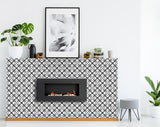 4" X 4" Dark Gray and White Coli Peel and Stick Tiles