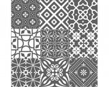 4" X 4" Gray and White Mosaic Peel and Stick Removable Tiles