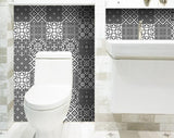4" X 4" Gray and White Mosaic Peel and Stick Removable Tiles