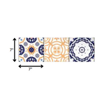 4" x 4" Yellow White and Blues Peel and Stick Removable Tiles