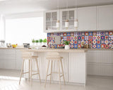 4" x 4" Mediterra Terra Cotta Mosaic Peel and Stick Removable Tiles