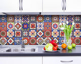 4" x 4" Mediterra Terra Cotta Mosaic Peel and Stick Removable Tiles