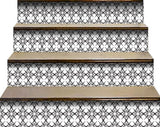 4" X 4" Black and White Quattra Peel and Stick Removable Tiles