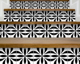 4" X 4" Black and White Colla Peel and Stick Removable Tiles