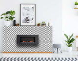 4" X 4" Black and White Quatrefoil Peel and Stick Tiles