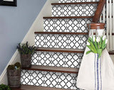 4" X 4" Black and White Quatrefoil Peel and Stick Tiles