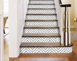 4" X 4" Black and White XL Prism Peel and Stick Removable Tiles