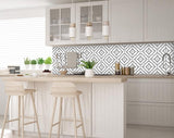 4" X 4" Black and White XL Prism Peel and Stick Removable Tiles