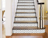 4" X 4" Black and White XL Prism Peel and Stick Removable Tiles