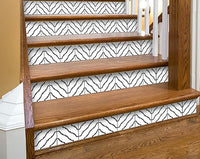 4" X 4" Black and White XL Prism Peel and Stick Removable Tiles