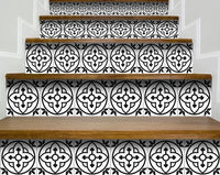 4" X 4" Tulipa White and Gray Peel and Stick Removable Tiles