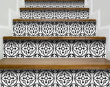4" X 4" Tulipa White and Gray Peel and Stick Removable Tiles