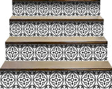 4" X 4" Tulipa White and Gray Peel and Stick Removable Tiles