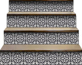 4" X 4" Tulipa Gray and White Peel and Stick Removable Tiles