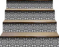 4" X 4" Tulipa Gray and White Peel and Stick Removable Tiles
