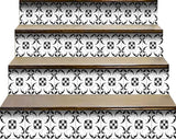 4" X 4" Black and White Delia Peel and Stick Removable Tiles