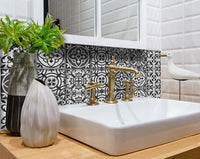 4" X 4" Gray and White Multi Peel and Stick Removable Tiles