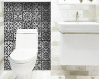 4" X 4" Gray and White Multi Peel and Stick Removable Tiles