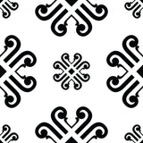 4" X 4" Black and White Daisy Peel and Stick Removable Tiles