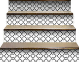 4" X 4" Black and White Prism Peel and Stick Removable Tiles