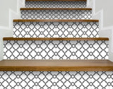4" X 4" Black and White Prism Peel and Stick Removable Tiles