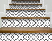 4" X 4" Black and White Prism Peel and Stick Removable Tiles