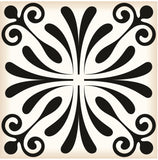 4" X 4" Black and White Flo Peel and Stick Removable Tiles