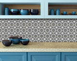4" X 4" Black and White Flo Peel and Stick Removable Tiles